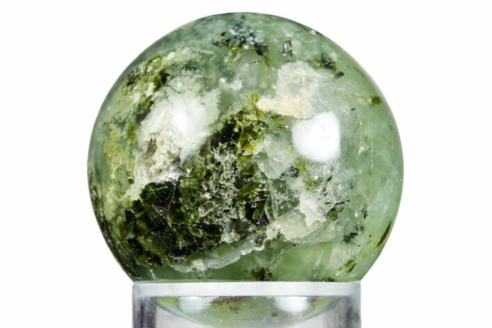 Polished Prehnite With Epidote Sphere #343053